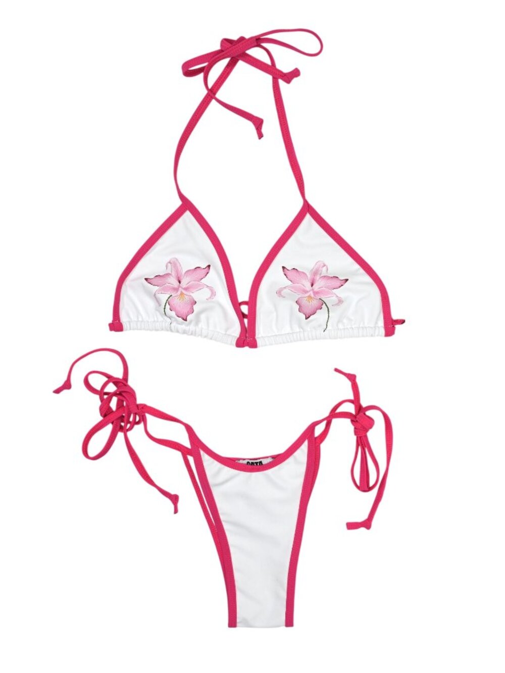 Gata The Saudade Bikini Set in White Pink